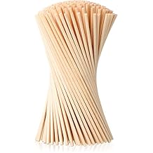 EBOOT 100 Pcs Wooden Dowels Rods 1/8 x 6 Inch Round Wooden Sticks for Crafts Unfinished Hardwood Sticks Dowel Rods Assortment for Crafting Cake Dowels & DIY Project