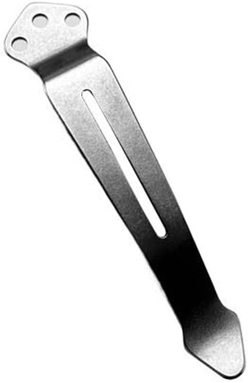 1PC Custom Titanium Deep Carry Pocket Clip Fits for 581 Osborne 940 Emerson CQC ZT0620, CNC Back Clip DIY Accessory(Silver)