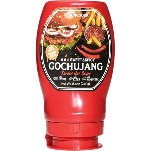 Bongsook Gochujang Honey 8.5 oz Korean Sweet & Mild Gochujang Sauce | Perfect for Pizza, Dipping, Marinades, Stir-Fry & More