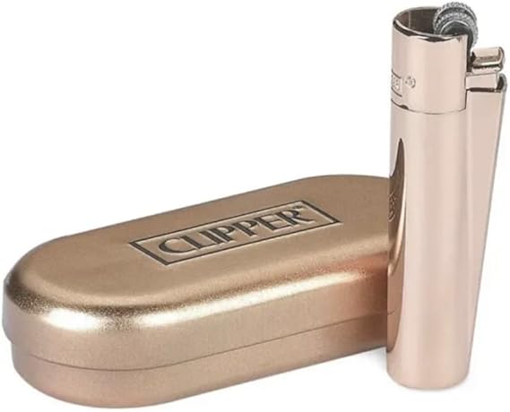 Clipper Metal Lighter - Rose Gold Color Bundles in Gift Box