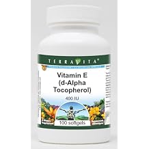 Terravita Vitamin E (d-Alpha Tocopherol) - 400 IU (100 softgels, ZIN: 428181) - 2 Pack