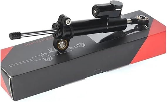 Steering Damper Motorcycle Universal Modified Direction Damper Steering Damping Buffer Anti Shake Head Balance Bar(Black)