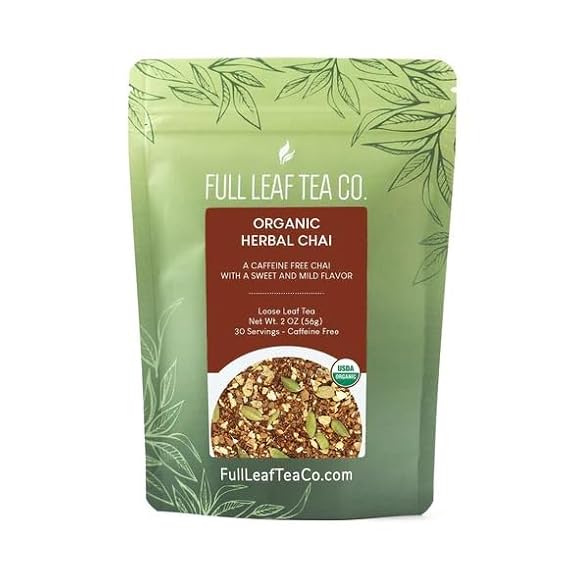 Organic Herbal Chai - 2oz Bag (Approx. 30 Servings) | Full Leaf Tea Co.