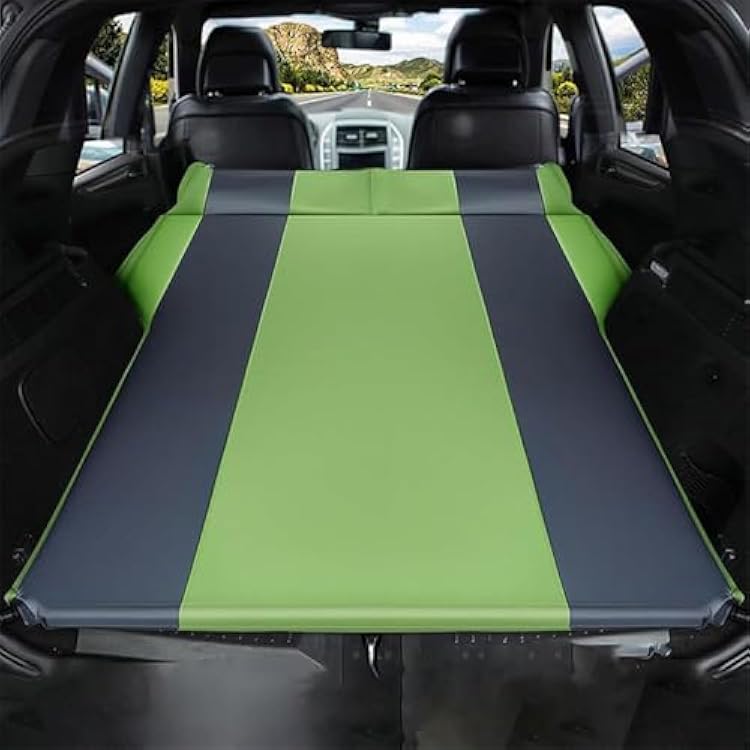 Car Inflatable Mattress, for Toyota Grand Highlander 7 Seater 2024-2025 Outdoor Camping Travel Portable Sleeping Pad AdjustableWear Resistant, Auto Accessories,D-Green
