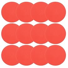 PATIKIL 9 Inch Poly Spot Markers, 12Pcs Non Slip Rubber Floor Dots with Storage Bag Flat Agility Cones for Sports Training Basketball Football