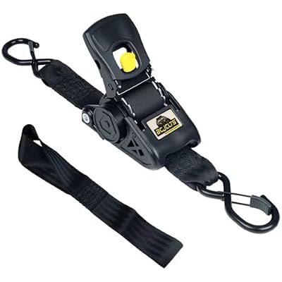 Retractable Ratchet Straps 2 x 10ft, 3,000lb Break Strength, Heavy Duty Easy Release Tie Down for Trucks, Trailers, Motorcycles, ATVs, Secure Cargo Straps
