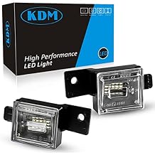 KDM LED License Number Plate Lights fit for 2014-2021 Chevy Silverado GMC Sierra 1500 2500HD 3500HD Colorado Canyon Sierra for Pickup Truck Rear License Plate Tag Lights,6000K Black Housing 2Pcs Pack