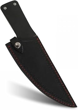 DONGKER Knife Sheath,8" Leather Straight Vertical Knife Holder for 8'' Kitchen Chef Knife