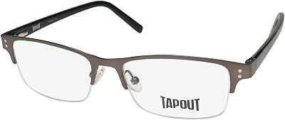 TAPOUT Tap840 Eyeglass FrameGlasses Half-Rim Authentic American Designer Eyewear Mens Optical