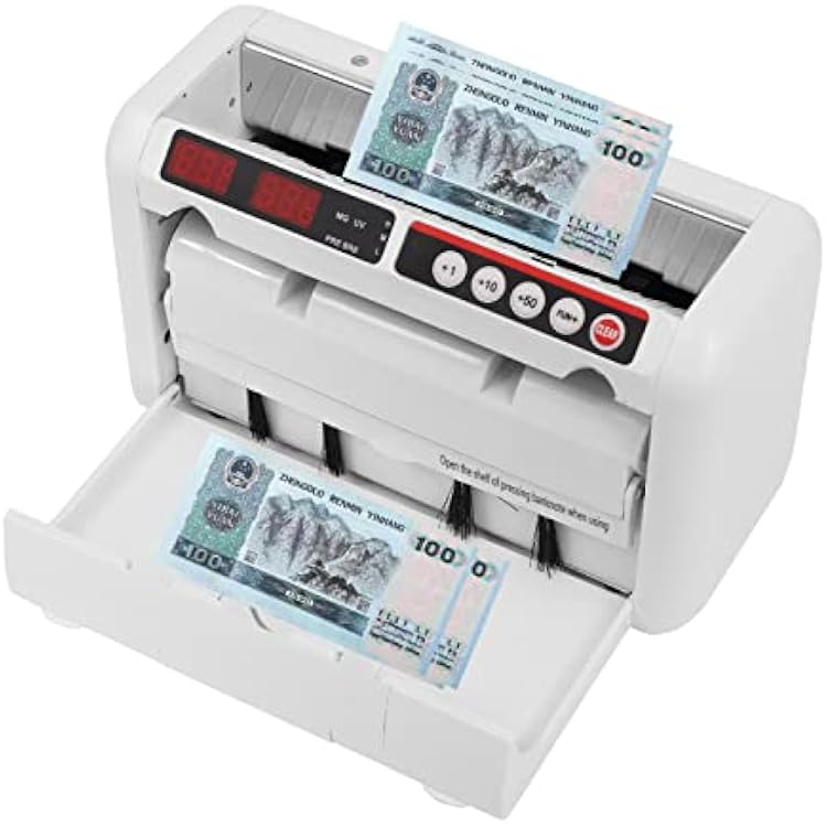 LOYALHEARTDY Portable Bill Counter Mini-Size Money Counting Machine with UVMG Counterfeit Detection 800Pcsmin Counting Speed and Mixed Denomination for Banks Companies SupermarketsClassic