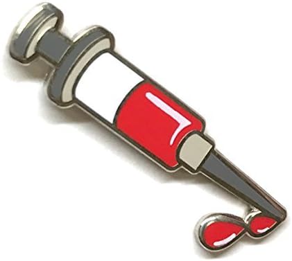 Needle Syringe Enamel Lapel Pin