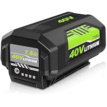 7500mAh Ultra High Capacity OP40602 Replacement for Ryobi 40 Volt Battery Lithium Compatible with Ryobi 40V Battery OP4075A OP40401 OP4026 OP40261 OP4050 OP40601 OP4030 Cordless Power Tools (Green)