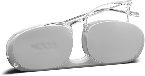 NOOZ Optics - Reading Glasses - Slim & Lightweight (17g) - Presbyopia Readers for Women & Men with Compact Case -Oval