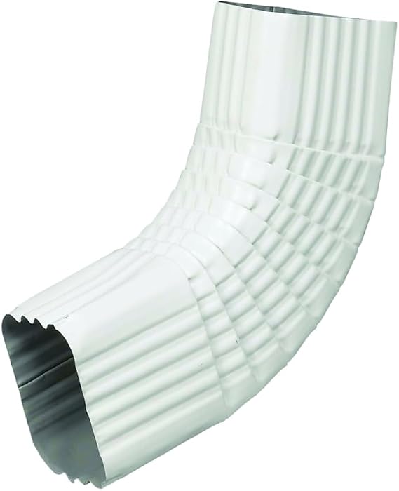 Rocky Mountain Goods Gutter Elbow 2"x3" B Elbow - White Aluminum Downspout Connector - Rust-Resistant - Fits Standard Gutters - Easy Installation