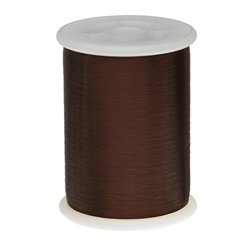 Magnet Wire, Plain Enamel Copper Wire, 42 AWG, 4 oz, 12828 Length, 0.0027 Diameter, Brown