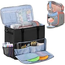 CURMIO Carrying Case Compatible with Ninja SLUSHi Max Machine FS605 Series, Smart Frozen Drink Maker Travel Bag with Bottom Board and Shoulder Strap, Black