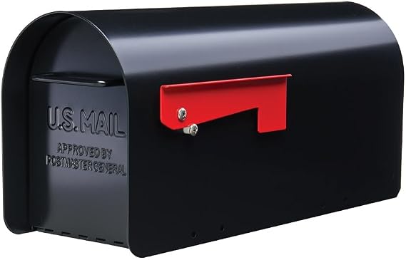Architectural MAILBOXES Ironside Large Capacity Galvanized Steel black, Post-Mount Mailbox, MB801BAM, Metal, Black