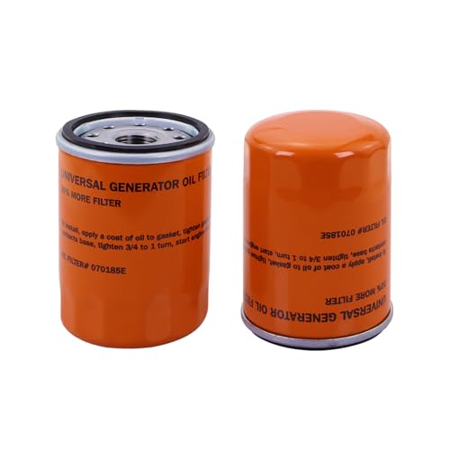 Qagea 070185ES Oil Filters Compatible with Generac Engines 8-24kw Guardian Portable Outdoor Generator 760cc 990cc Replaces 070185E 70185 2 Pack