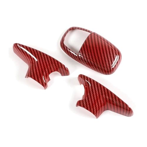 Gear Shift Knob Cover TrimRed Carbon Fiber for Dodge for Challenger 2015-2020 for Charger 2015-2020 Front GSKCTFDC2RCF