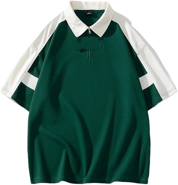 Polyester Fiber Casual Suit Men's Short Sleeves Paired with a Sports Outfit