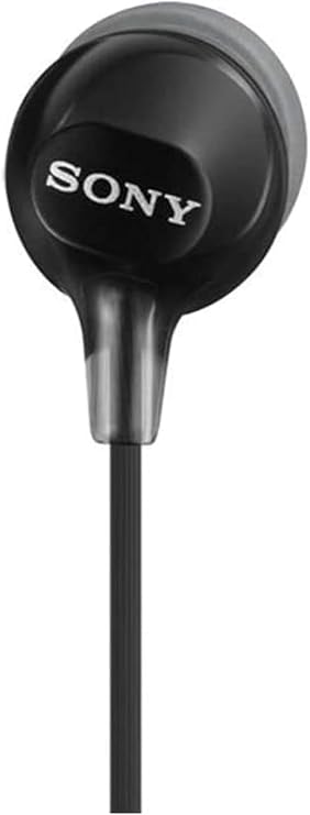Sony MDR-EX15LP-BLACK In-Ear Headphones with Tangle Free Cord and 3 Pairs of Silicone Ear Buds