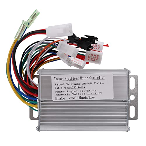 Electric Bike Brushless DC Motor Controller 36V48V 350W for Electric Bicycle E-Bike Scooter Accessories, White