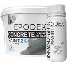 EPODEX 2K Concrete Paint, Epoxy Floor Paint, Garage Floor Coating & Basements, Durable, Waterproof, Abrasion-Resistant, Low Odor - Jet Black (Approx. 193 sq ft for Coat)