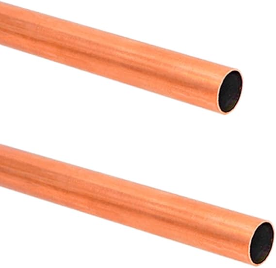 QuQuyi Copper Pipe 1" OD 29/32" ID Seamless Round Copper Metal Tube (300mm), 2Pcs
