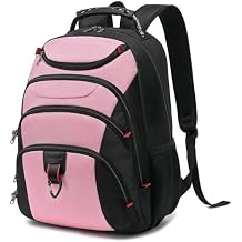 Boavan Laptop Backpack for men, 15.6 inch Laptop Bag with USB Port, Waterproof Travel Work Backpack Purse, Anti-Theft Teacher Nurse Doctor Casual Bookbags Office Business backpack,PinkBlack