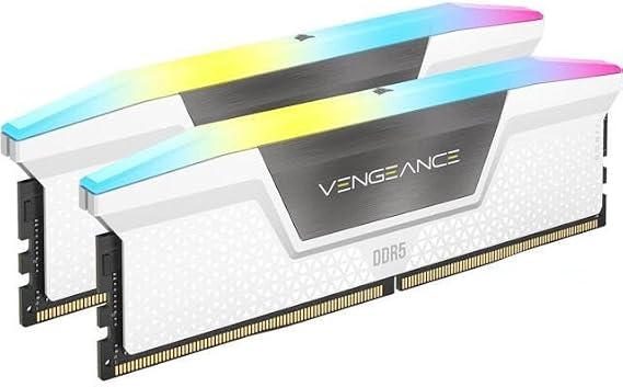 Corsair Vengeance RGB 64GB (2 x 32GB) 288-Pin PC RAM DDR5 6400 (PC5 51200) Desktop Memory Model CMH64GX5M2N6400C32W