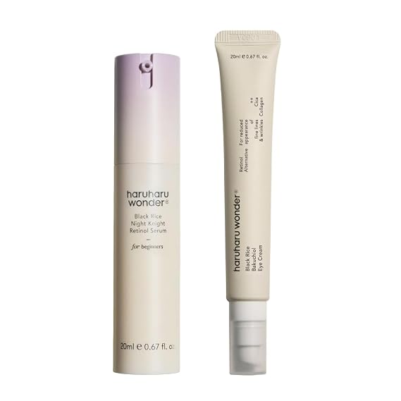 haruharu wonder Night Knight Retinol Serum and Bakuchiol Eye Cream Set