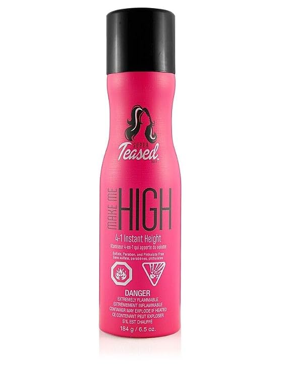 SuperTeased hair spray 4 and 1 Instant Height Hair spray,mousse, dry shampoo