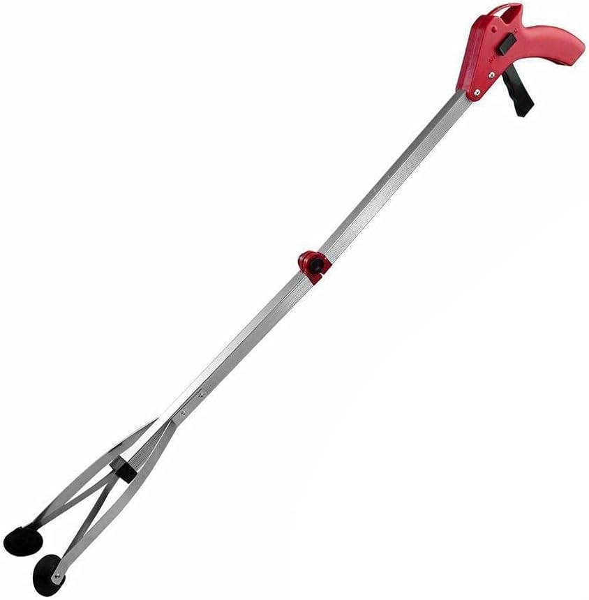 TPALPKT Aluminum Alloy Foldable Grabber Extender Pick Up Grabber Sanitation Foldable Garbage Clip Claw Clamp Pickup Tool Rubbish