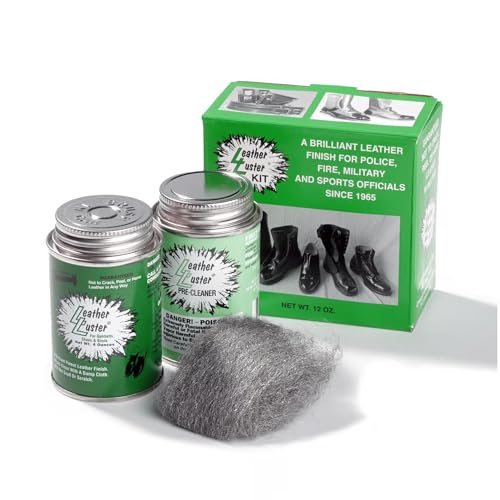 Leather Luster Patent Leather Polish, Cleaner & Conditioner | High Gloss Black Boot Shine Kit | Made in the USA