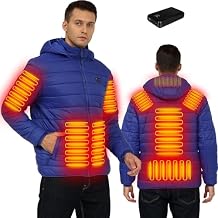 Womens Heated Jackets with 16000mAh Battery Pack Included, Electric Womens Heated Hoodie Coat for ski