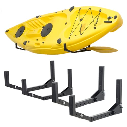 Wallmaster Kayak Storage Hooks Hangers, Adjustable Kayak Garage Storage Rack Wall Mount Heavy Duty Hooks for Canoe, Kayak, Paddle Board, Surfboard, Snowboard
