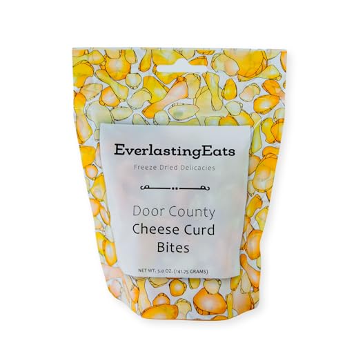 Freeze Dried Cheese Curds White & Yellow Wisconsin Cheddar Curd Bites, Keto-Friendly, High Protein Snack 5 Oz | EverlastingEats