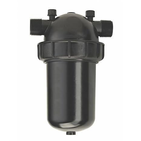 Netafim Disc Filters for Lawn & Garden Irrigation, Orchards, Drip Tape, etc. (3/4" - 2" Options) (40 Mesh - 200 Mesh Options) (140 Mesh - Black, 1" MPT - Standard Filter)