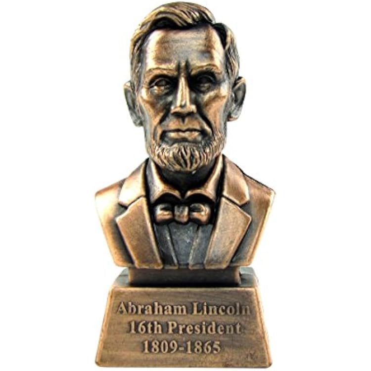 Treasure Gurus Bronze Metal President Abraham Abe Lincoln Bust Statue Die Cast Pencil Sharpener