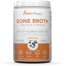 NUTRACOLLAGEN Bone Broth Protein Powder; Non GMO, Keto Friendly, Paleo; Joint, Gut, Muscle and Bone Health Support. 11g Collagen, 10g Protein, 14 srvg, Unflavored