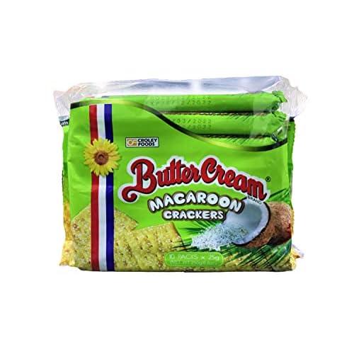 Croley Foods Buttercream Crackers - Macaroon Flavor, 8.8 oz 250g 10 Count
