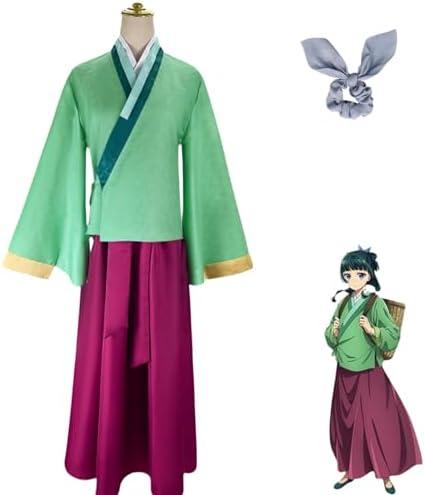 CHIASA Maomao Cosplay Costume with Hair Accessory, Wig Optional, Yaoyao no Hitorigoto Anime Related Costume, Halloween, Disguise, Performance Costume, Popular Character, Cultural Festival, School