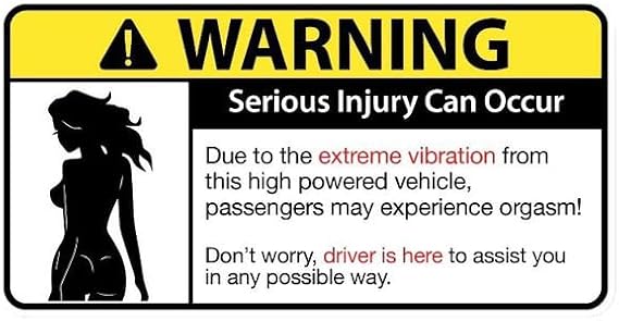 SSTS PRINT Attention Remove Bra Female Funny Caution Warning Decal Sticker 5x3 (WR-01)