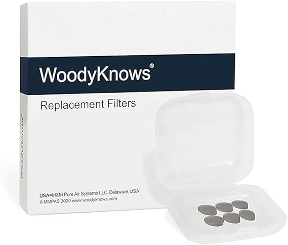 Replacement Filters of WoodyKnows Allerscreen Nasal Filters (Replacement Filter 24 Pairs, Medium)