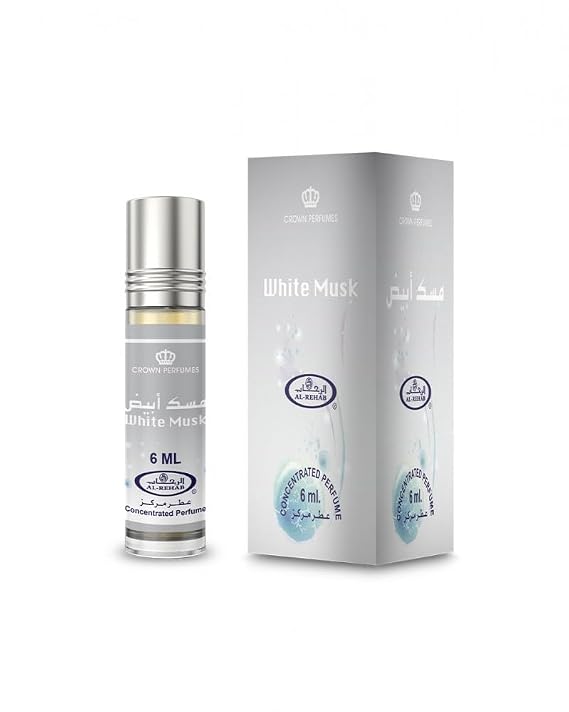 Al Rehab Silver - Concentrated Perfume Oil Citrus, Floral, Woody, Musky Long-Lasting Fragrance for Men, 0.2 Ounce / 6 ml