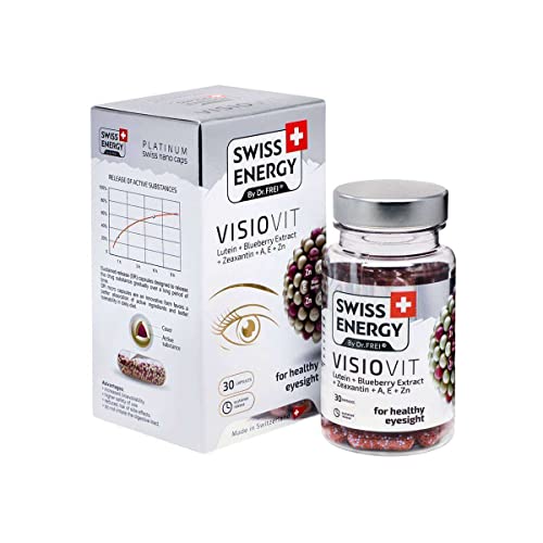 VISIOVIT Lutein  Blueberry Extract, for Healthy Vision, 30 sustained-Release Capsules