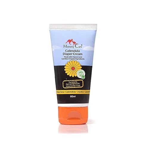 Mommy Care Organic Baby Diaper Rash Cream Natural Calendula Diaper Cream, Gentle & Soothing Barrier Paste for Newborns, Infants & Toddlers, Prevents & Relieves Rash, 80ml  2.7 fl oz