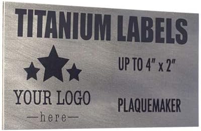 Solid Titanium Label - Perfect for Labeling Art, Shadow Boxes, Equipment, Military Awards, Memorial Benches, and for creating small signs, for your office and home.