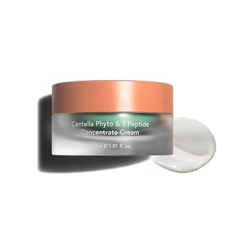 HARUHARU wonder Centella Phyto & 5 Peptide Concentrate Cream, Daily & Night Cream, Nourishing, Wrinkles improvement for all skin types, Vegan, Cruelty-Free, Korean Skincare, 1.01 fl. Oz