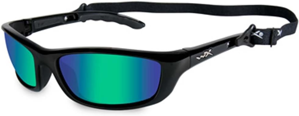 P-17, Gloss Black Frame, Polarized Emerald Lens